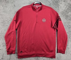 Adidas Golf PGA Climalite Men’s Medium Stretch Red 1/4 Zip Pullover Training
