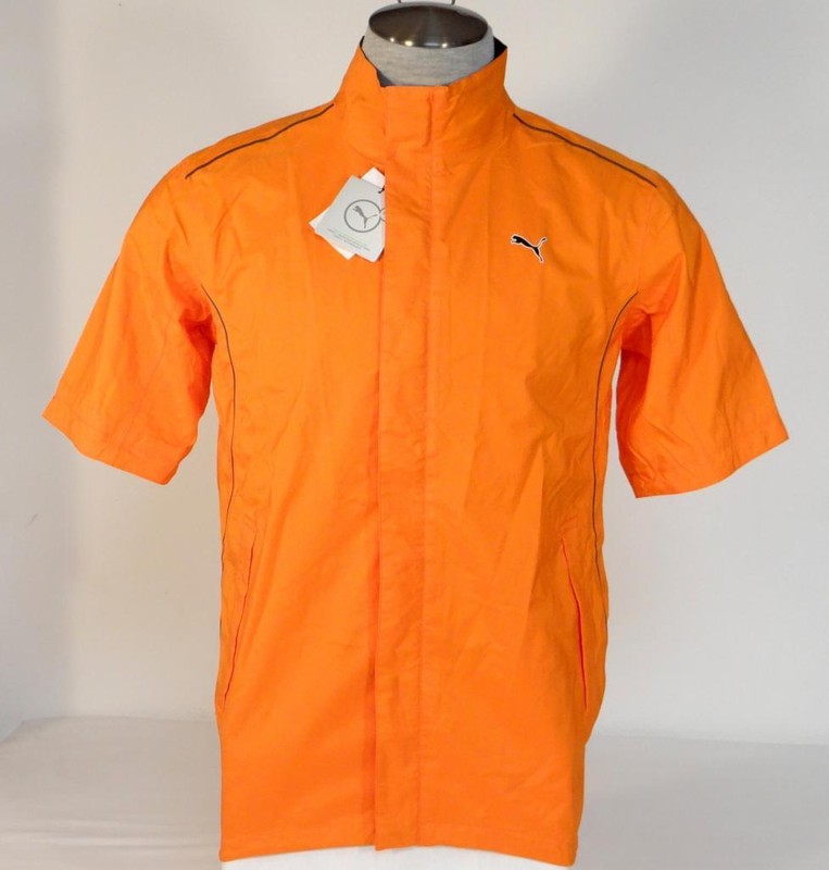 Puma Storm Cell Pro Orange Convertible Golf Jacket & Carry Bag Men's NWT gallery