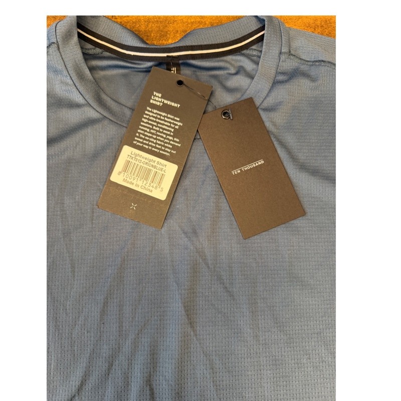 Ten Thousand Lightweight Shirt Orion Blue Mens Large NWT Training Gym Tee gallery