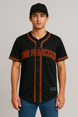Renegade Sportswear Men’s 100% Poly Cheese Cloth Baseball Shirt w/City Name