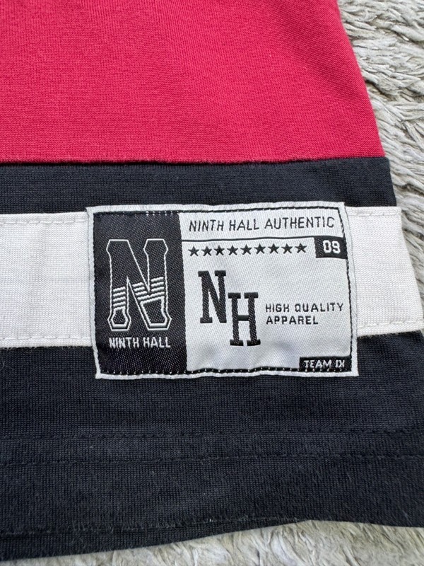 Ninth Hall Hockey Jersey Men Medium Colorblock 1/2 Sleeve Grudge V Neck Shirt gallery