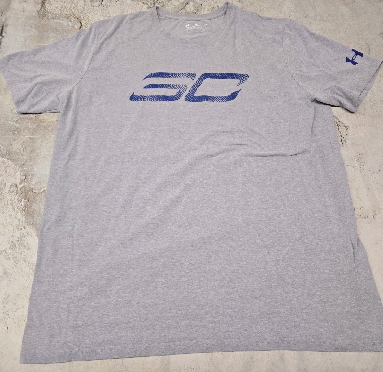 Mens 2XL Under Armour Heatgear Loose Fit Steph Curry Gray T Shirt gallery