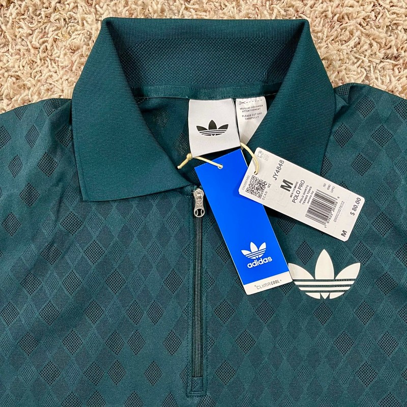 Adidas Men’s Tennis Pro Climacool+ FreeLift Polo Shirt Teal Green JY4848, Size M gallery