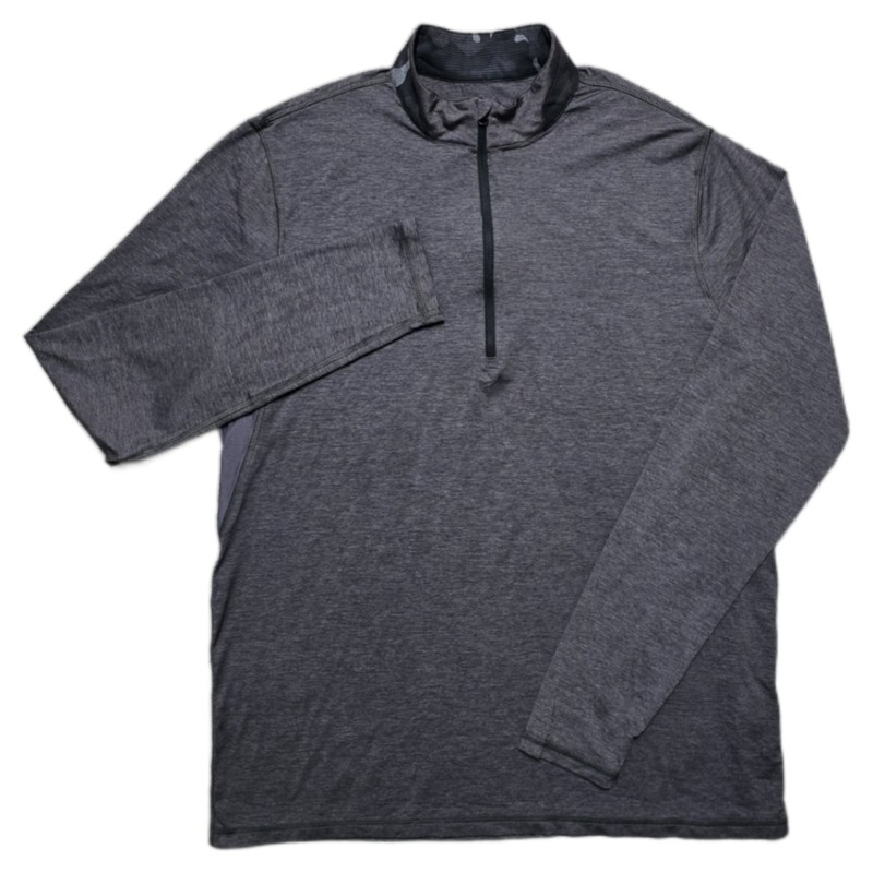 Greyson Sport Golf Pullover Sweater Mens L Gray Heathered Quarter Zip Stretch gallery