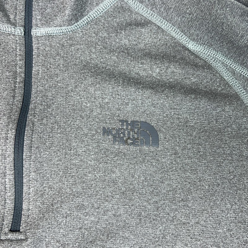North Face Pullover Mens Medium Gray Quarter Zip Long Sleeve Athletic Hiking Top gallery