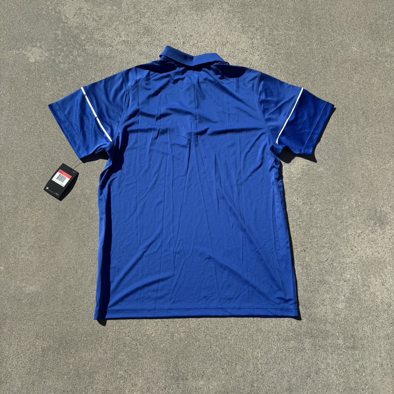 Sz L Nike Team Issue Short Sleeve Button Polo Mens Royal Blue Dodgers 845841-480 gallery