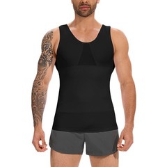 1/2 PCS Men Body Shaper Slimming Tummy Vest Compression Shirt Tank Top Shapewear