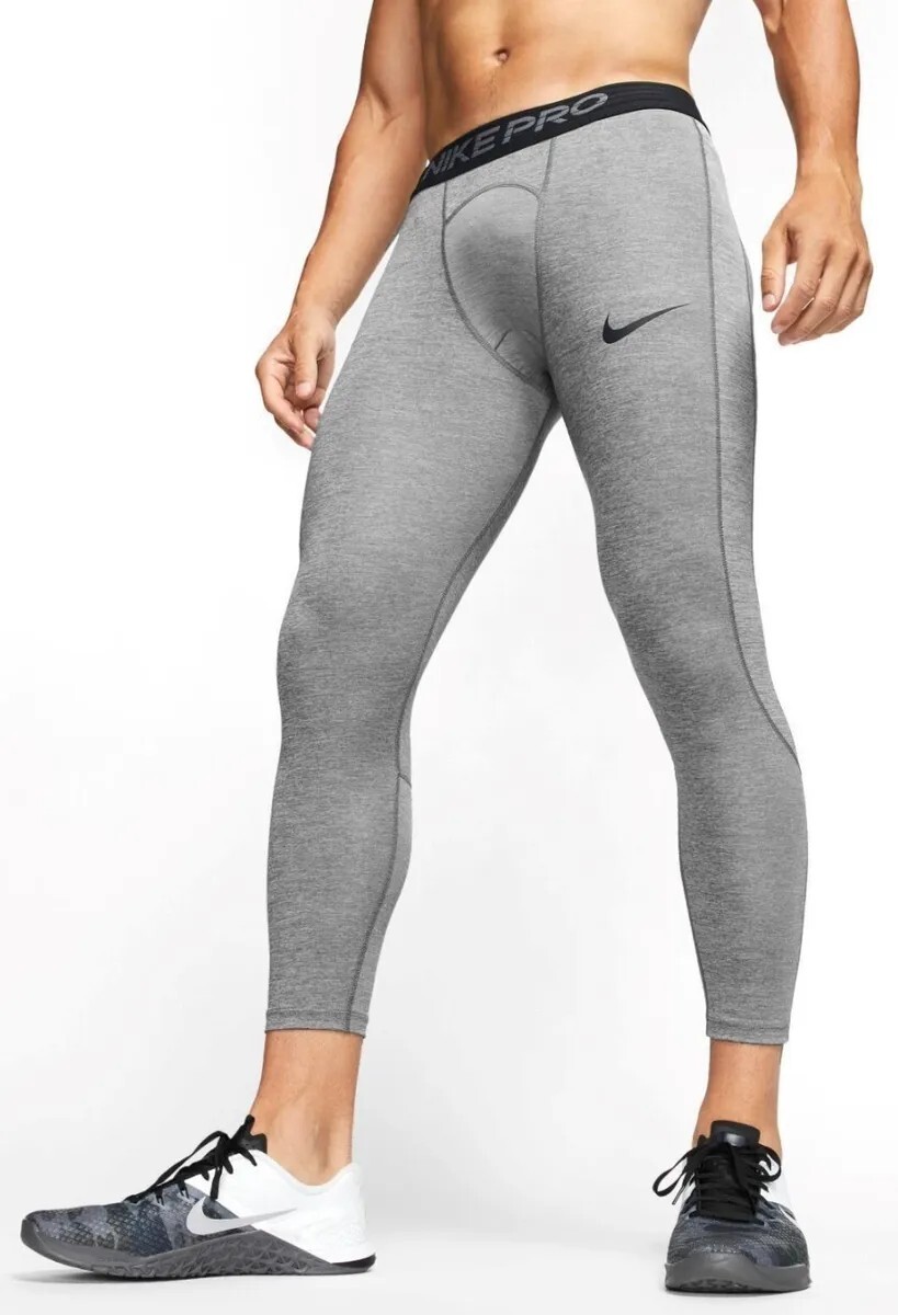 MENS SIZE S NIKE PRO 3/4 TIGHTS RUNNING TRAINING BV5643-085 SMOKE GREY BLACK gallery