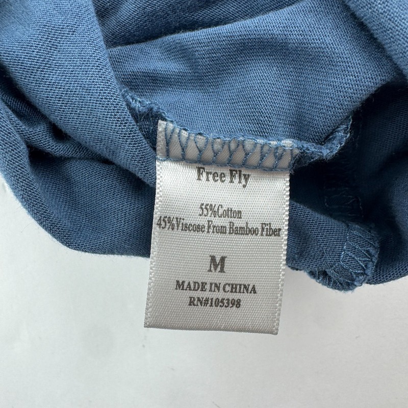 Free Fly Shirt Lot Of 2 Mens M Bamboo Long Sleeve Brown Henley & Blue Pocket Tee gallery