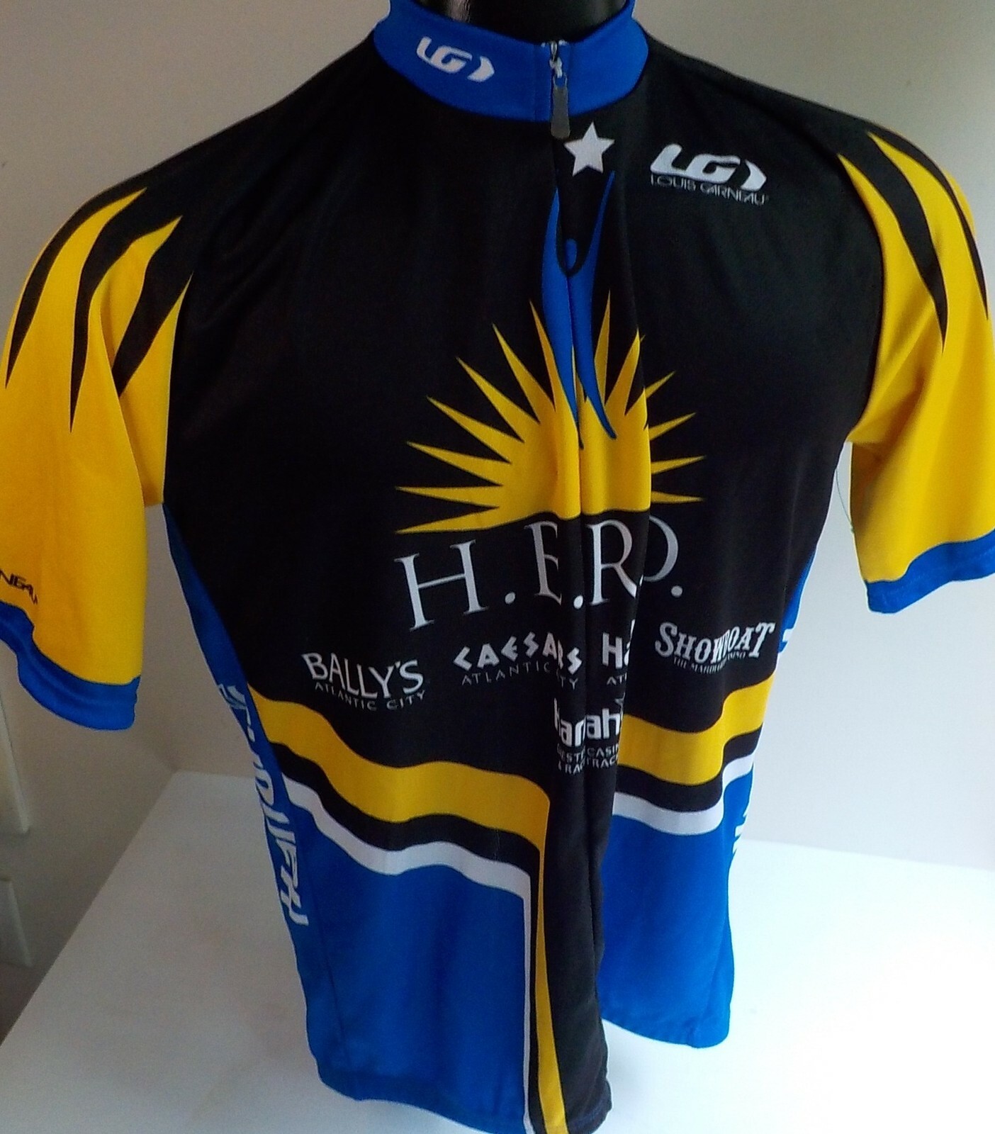 Louis Garneau H.E.R.O. 1/2 Zip Cycling / Biking Jersey Black Multi Color Large? gallery