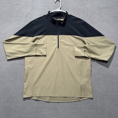Under Armour Qualifier 1/2 Zip Running Shirt Mens 2XL Black Beige Pullover EUC