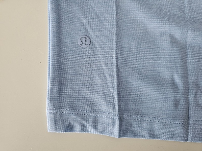 NWT LULULEMON HOBU Heathered Blue Evolution SS Polo Top Golf Shirt Men's Large gallery
