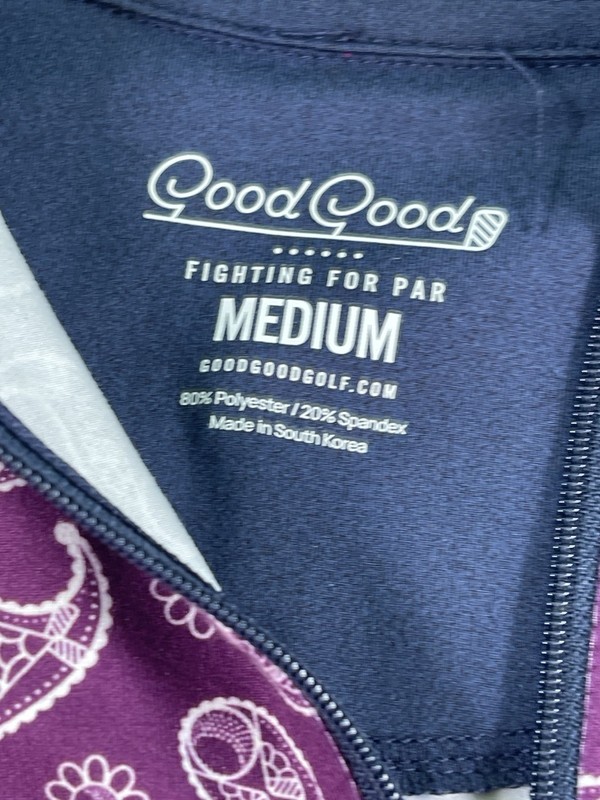 Good Good 1/4 Zip Pullover Mens Medium Q-Zip Pitchin Paisley Golf gallery