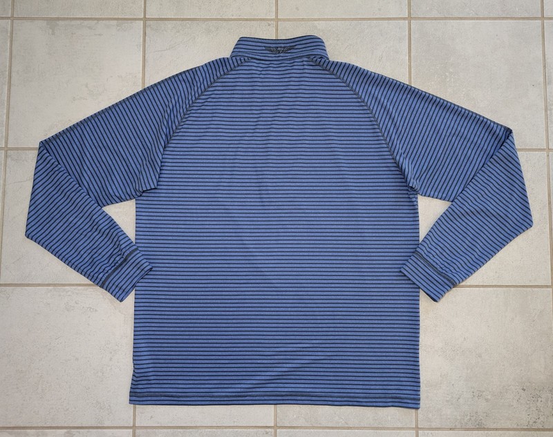 Straight Down Men's XL 1/4 Zip Blue Performance Sun Valley Golf Shirt Pullover gallery