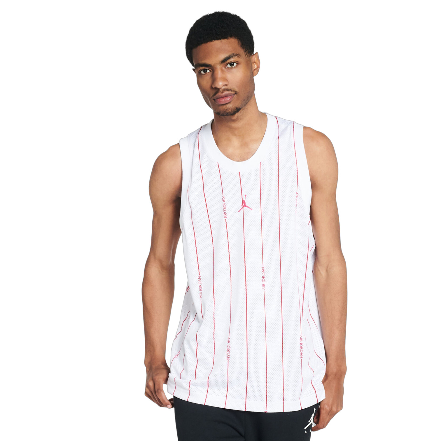 Air Jordan Dri-Fit Mesh Basketball Jersey Pinstripe Mens Size 2XL Red White NWT gallery