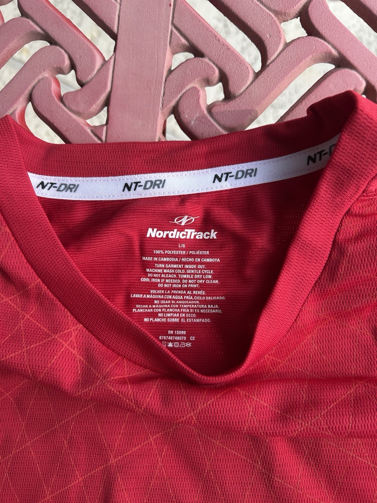 NordicTrack NT-Dri Tank Top Men's Large Sleeveless Red Crew Neck Polyester New gallery