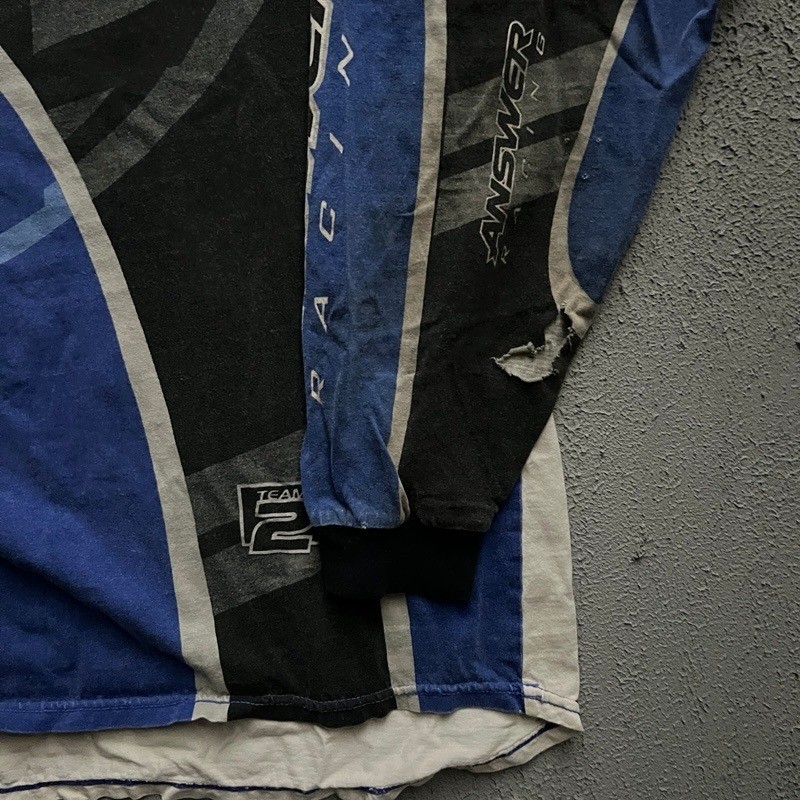 Vintage Answer Racing Jersey XL Blue 1990s Motocross MX BMX gallery