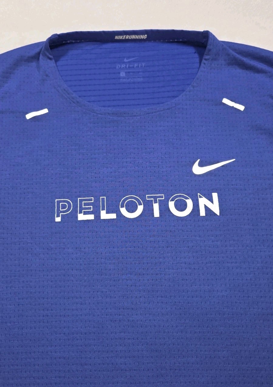 Nike Peloton T Shirt Performance Running Training Gym Size XL Indigo gallery