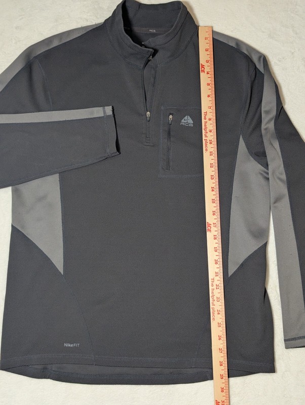 Nike ACG 1/4 Zip Pullover Mens Size XL Chest Pocket Two Tone Gray gallery