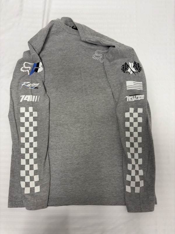 Fox Racing Graphic Motocross Long Sleeve Shirt Logo Men’s Sz M Streetwear Gray gallery