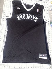 Adidas Blank BROOKLYN NETS Blk AUTHENTIC NBA Swingman JERSEY Men’s Medium No Tag