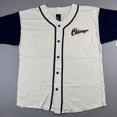 Vintage Sun Sportswear Off White Chicago Baseball Jersey NWT Deadstock 1993