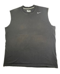 Nike Dri-FIT Cotton Tee Men’s L Black Sleeveless Tank Top Athletic Gym Shirt
