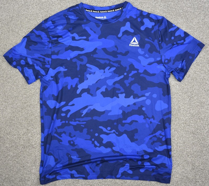 (2 Pack) Reebok Activewear T-Shirts Men's Medium Blue Camouflage gallery