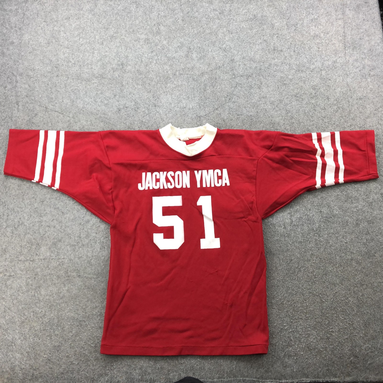 Vintage Jackson YMCA Jersey Mens Medium Red 51 Southern Athletic Jersey 70s gallery