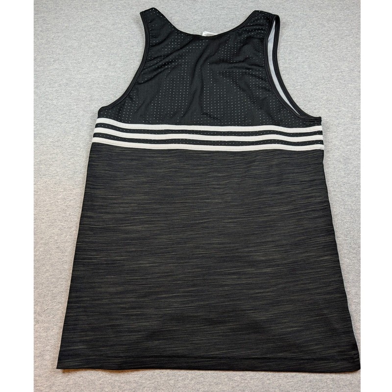 Lot of 3 Adidas and Asics Mens Running Tank Tops Size Small Black Gray Workout gallery
