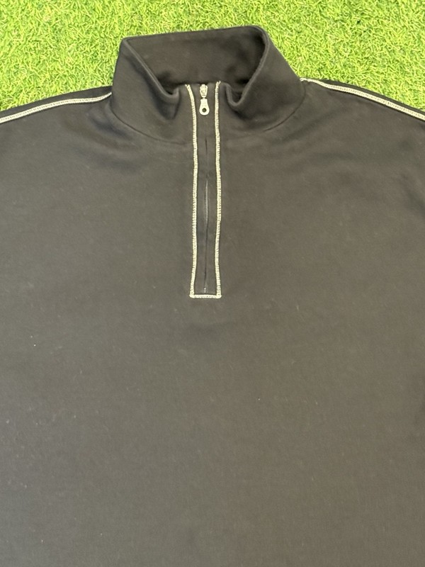 Scott Barber 1/4 Zip Long Sleeve Large Black Pullover Shirt Sweater Pima Cotton gallery