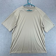 Badger Sport T-Shirt Mens 2XL Beige Athletic Performance Workout Gorpcore Sporty