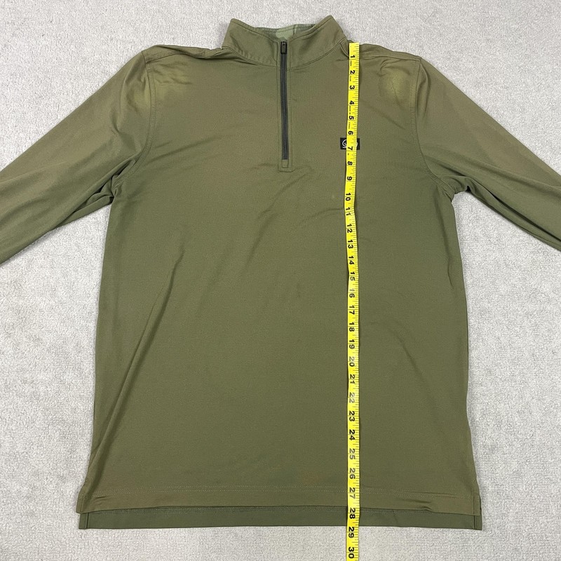 Good Good Golf Pullover Mens Medium Olive Green Quarter Zip Performance Stretch gallery