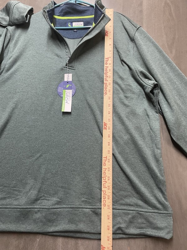 Tailorbyrd Luxe Performance 1/4 Zip Pullover green Wicking Men's Size XL 0042 gallery