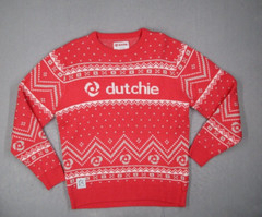 Dutchie Sweater Mens Large Pink Acrylic Knit Pullover Long Sleeve Fair Isle