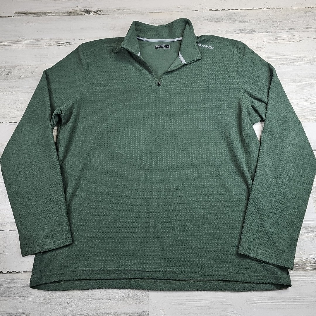 Hi-Tech Tactical Thermal Base Shirt Mens XL Green Pullover 1/4 Zip Long Sleeve gallery
