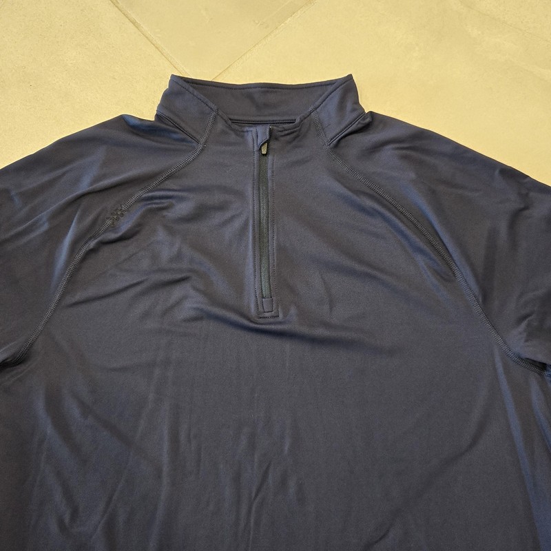 Rhone Pullover Mens Large Blue Quarter Zip Long Sleeve Performance Stretch Top gallery