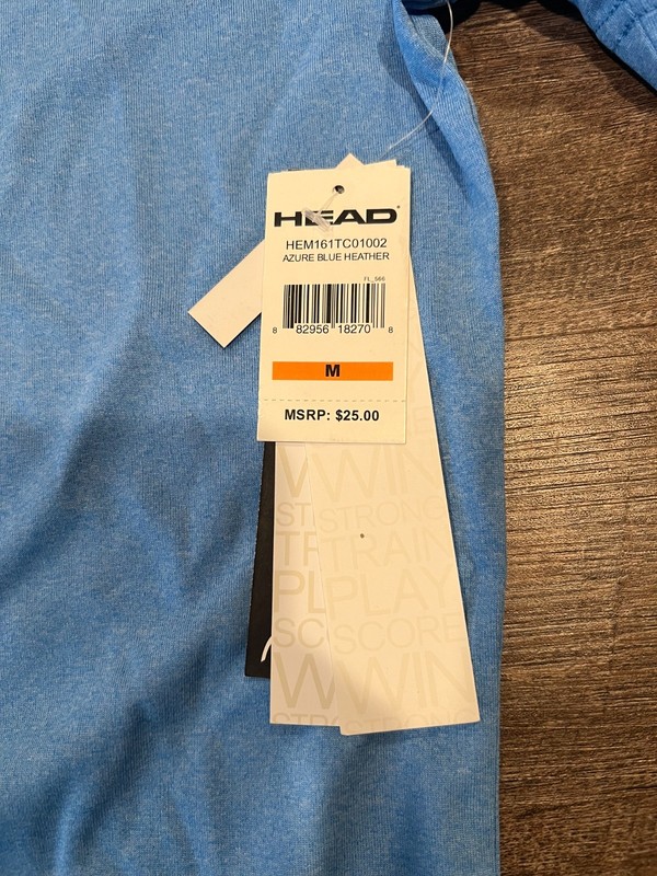 Head Reflective Running Shirts Hypertek Dri-Motion Mens M (X2) Blue gallery