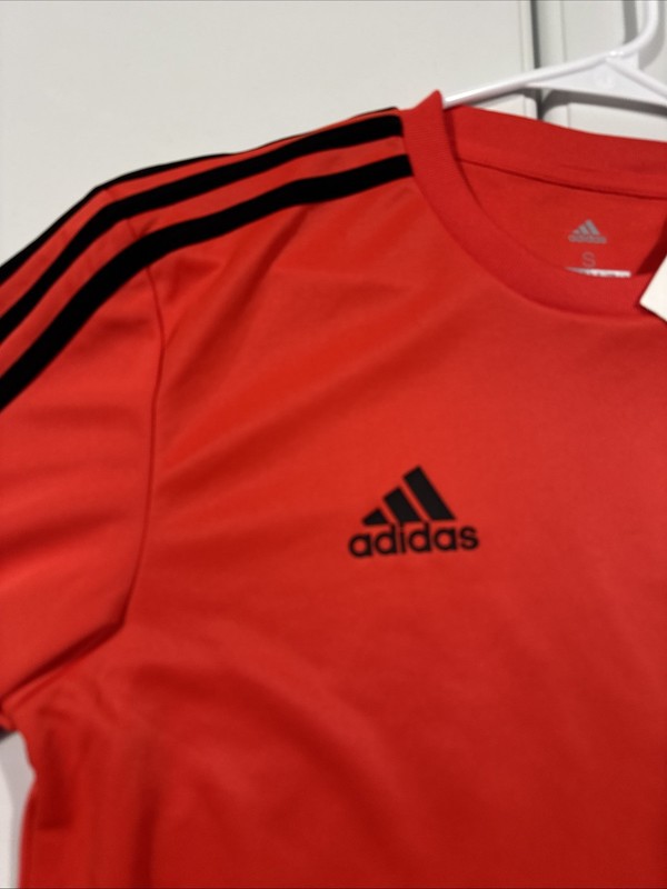 NWT Men's Small adidas Red Adi Tango Terry Long Sleeve Performance Shirt CZ3995 gallery