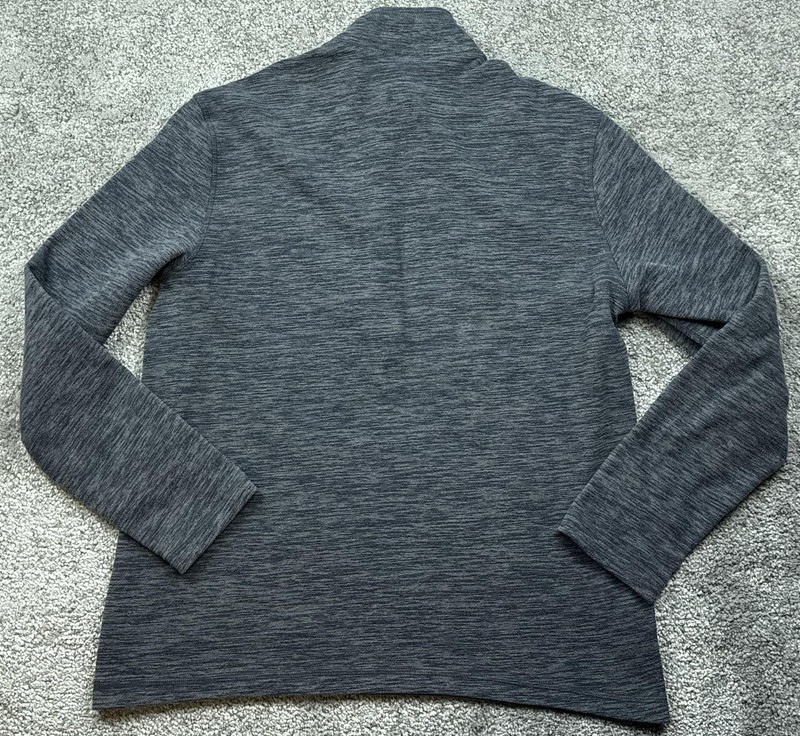 Eddie Bauer Pullover Sweater Mens Medium Gray 1/4 Zip Outdoor Performance Pocket gallery