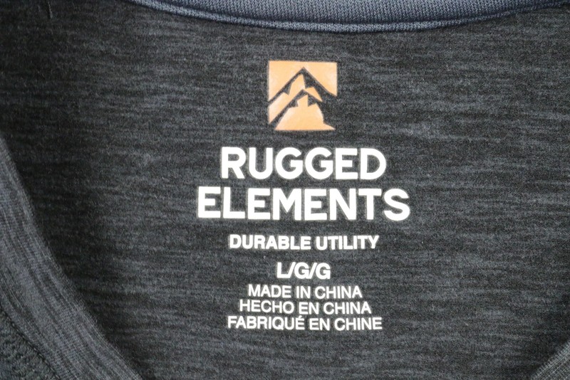 Rugged Elements Shirt Mens Large Gray Long Sleeve Raglan Lightweight Utility gallery