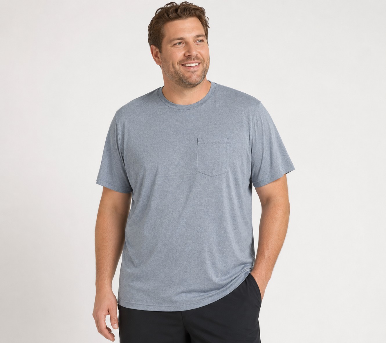 All In Motion Performance Pocket T-Shirt XL Heather Blue Moisture Wicking NWT gallery