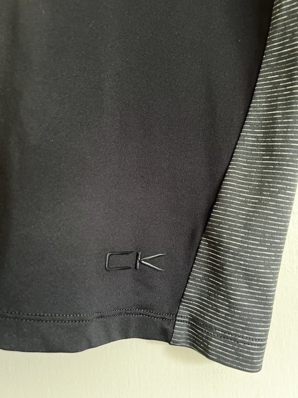 Calvin Klein Performance Men's V Neck T-Shirt XL Black Gray Regular Fit gallery