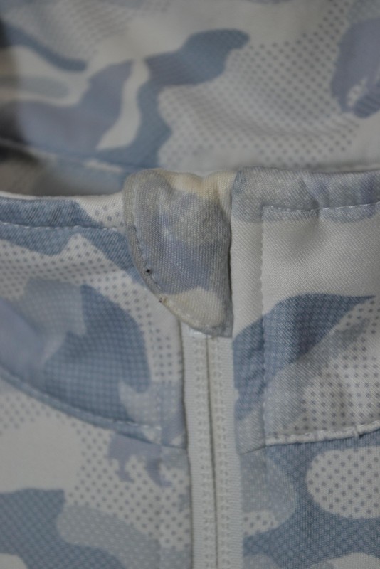 Waggle Pullover Mens Large White Gray Camo Quarter Zip Golf Mock Neck Stretch gallery
