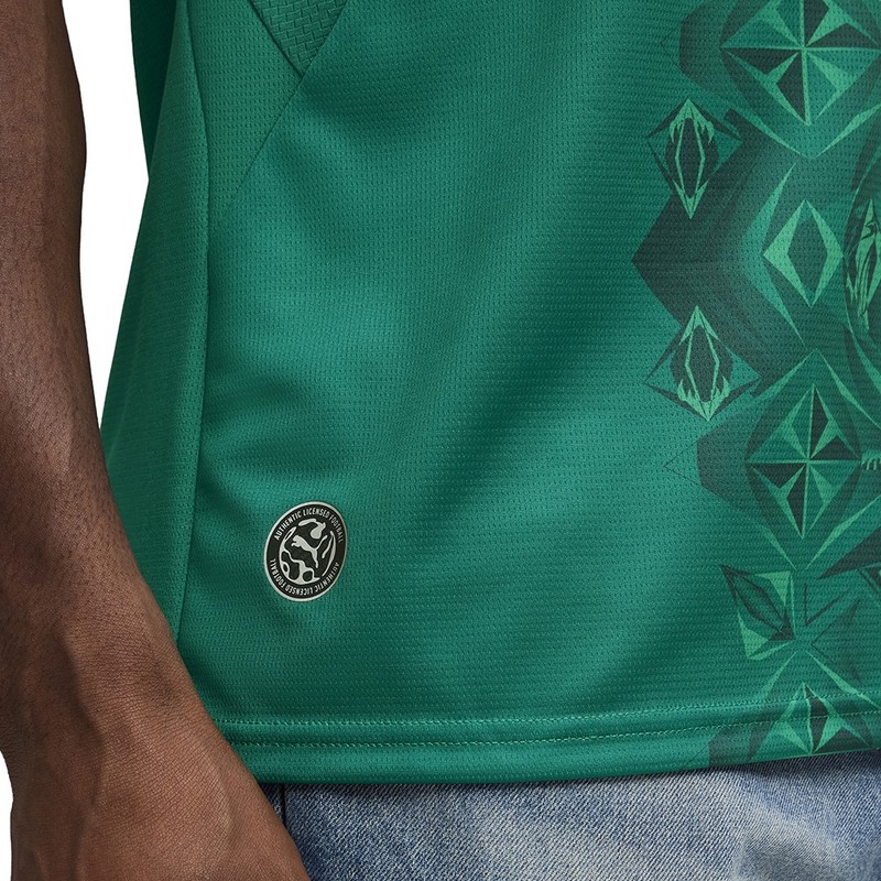 PUMA Senegal Away Crew Neck Short Sleeve Replica Jersey Mens Green 78317102 gallery