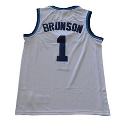 Retro Youth Men Brunson 1 DiVincenzo 10 Basketball Jersey White/Blue Sewn Custom