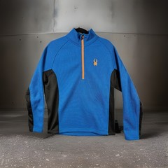 NEW SPYDER Outbound Pullover Sweatshirt Mens Medium 1/2 Half Zip Midweight Blue