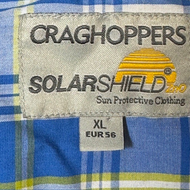 Craghoppers SolarShield Shirt Men’s XL Plaid Outdoor Hiking Fishing EUC wicking gallery