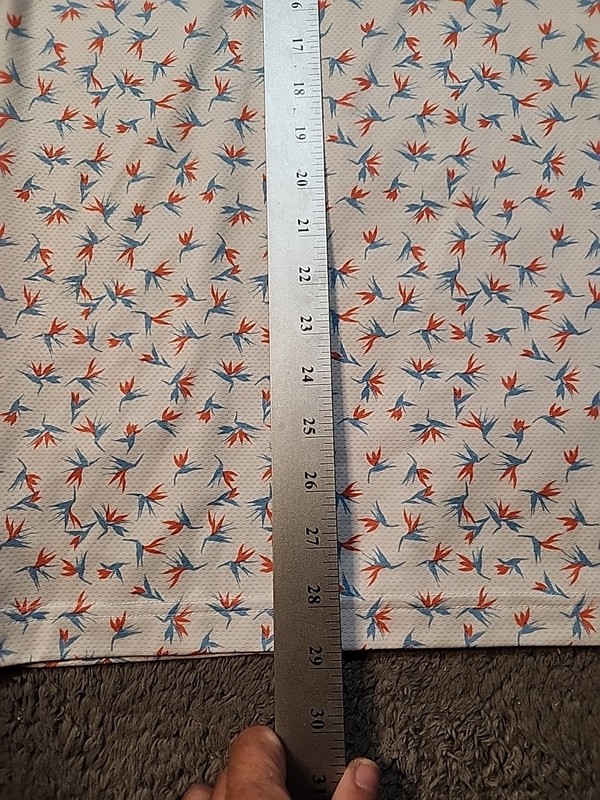 Roundtree & Yorke Performance Golf Lightweight Floral Polo Shirt Mens XL gallery