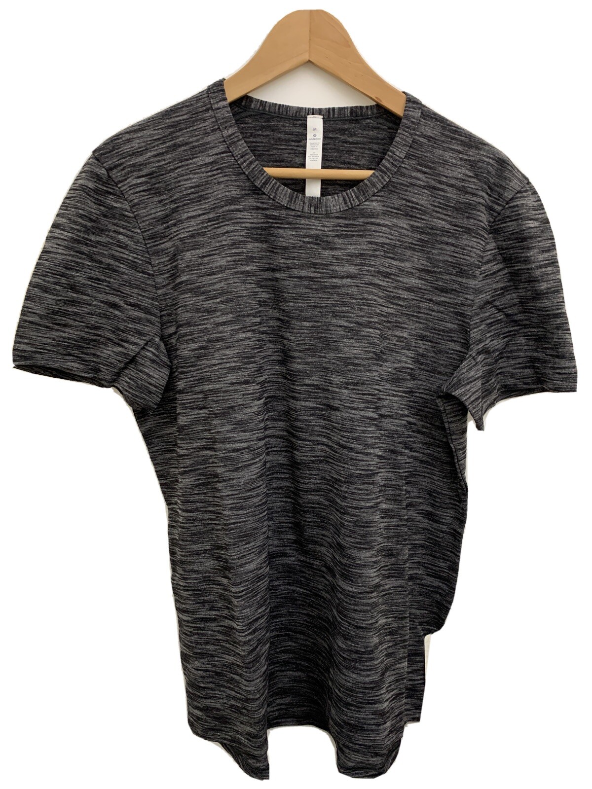 Lululemon Pulse Slub SS Tee NWT Sizes M L XL HBLK Heathered Black Grey Rulu gallery